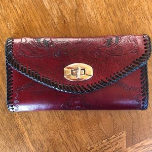 Vintage red leather wallet